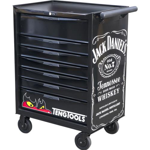 Teng Jack Daniels 7 x Drawer ROLLER CABINET (Black)-Limted Edition**