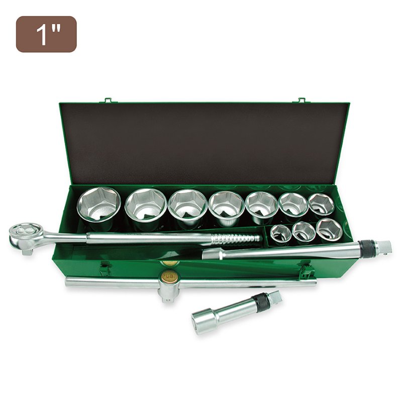 Toptul Socket Set 1" Drive 14Pce 36-80mm Toptul GCAD1403