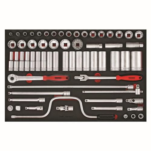 Teng 63pc 1/2in Dr. Metric Socket & Acc. Set (EVA)