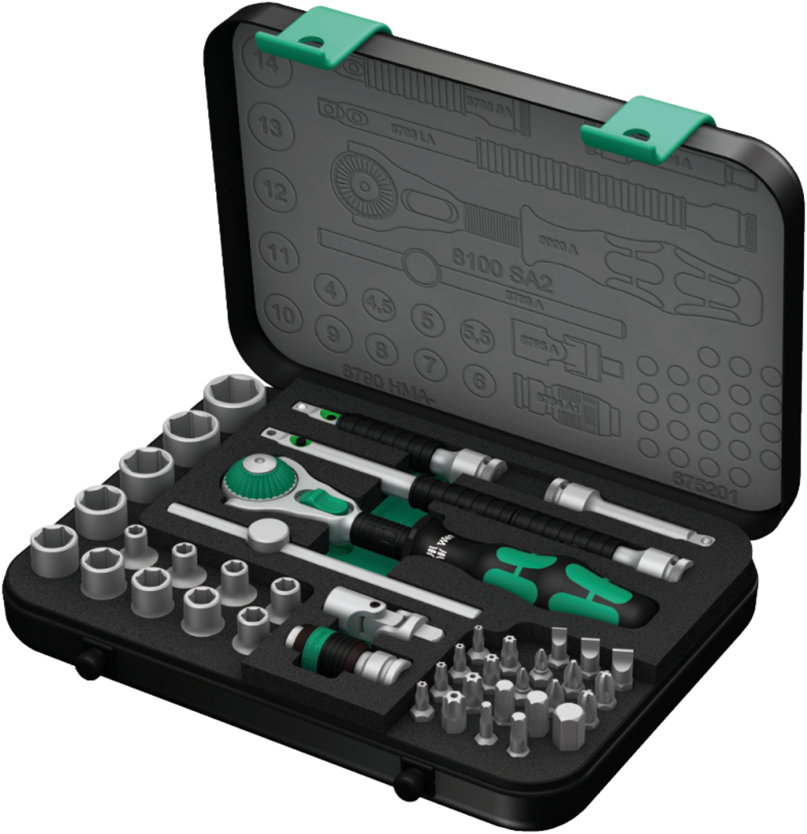 Wera 1/4" Dr. Zyklop Speed Ratchet Set