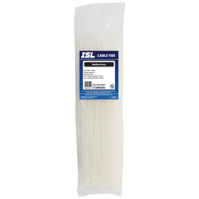 ISL 290 x 3.6mm Nylon Cable Tie - Nat. - 100pk