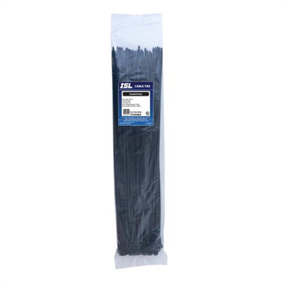 ISL 430 x 4.8mm UV Nylon Cable Tie - Blk. - 100pk