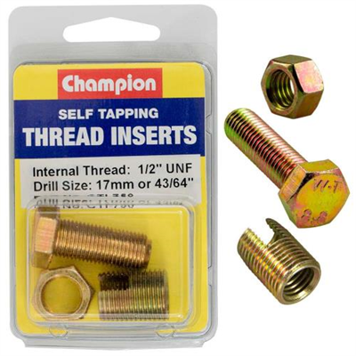 Champion S/Tapp. Thread Insert - 1/2in UNF -1pk