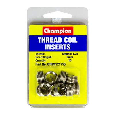 Champion M12 x 1.75 x 5mm Thread Insert Refills -10pk**
