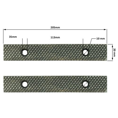 Groz Spare Jaws For GZ35404 8in / 200mm Vice (Pair)
