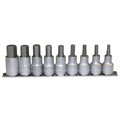 Teng 9pc 1/2in Dr. Hex Socket Set 5-17mm