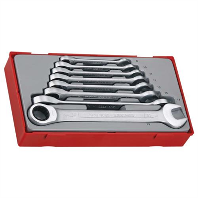 Teng 8pc Ratchet Combination Spanner Set 8-19mm - TC-Tray**