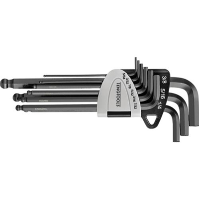 Teng 9pc Ball-End AF Hex Key Set - 5/64in-3/8in