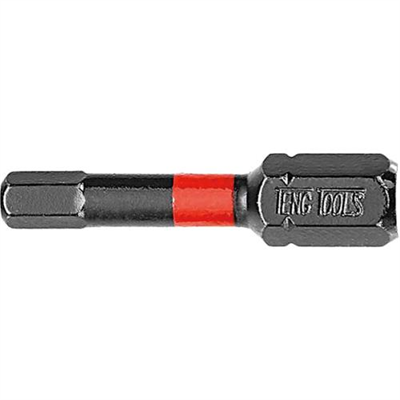 Teng 5pc 1/4in Hex 6mm Impact Screwdriver Bit 30mm