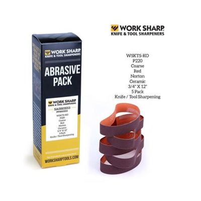 Worksharp Belt Pack 5pc P220 Ceramic Oxide WSKTS-KO