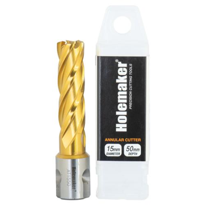 Holemaker Uni Shank Tinite (Tin) Cutter 15mmx50mm