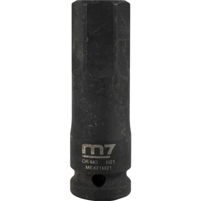 M7 Impact In Hex Socket, 1/2in Drive, 21mm
