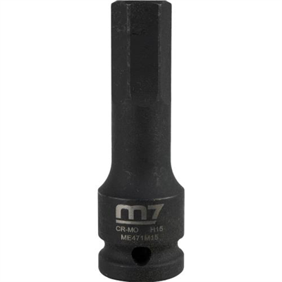 M7 Impact In Hex Socket, 1/2in Drive, 15mm