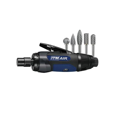 ITM Air Die Grinder Kit with 5 Carbide Burrs & Case