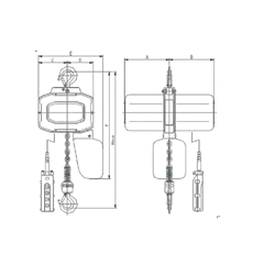 ITM 240V Electric Hoist-500kg-3 Meter Lift