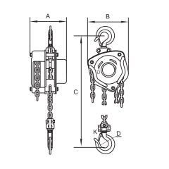 ITM Chain Block-Heavy Duty-500 kg-6 Meter Lift