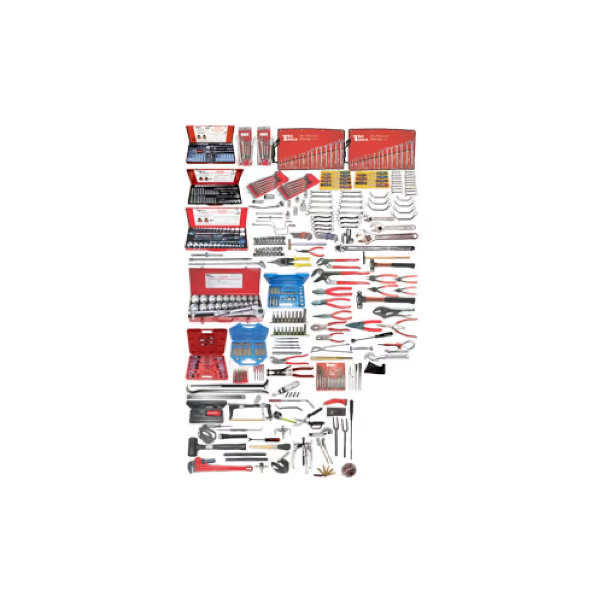 T&E Metric/SAE Professional Tradesmans Nut Cracker Tool Set, 606 Piece (Tools Only)