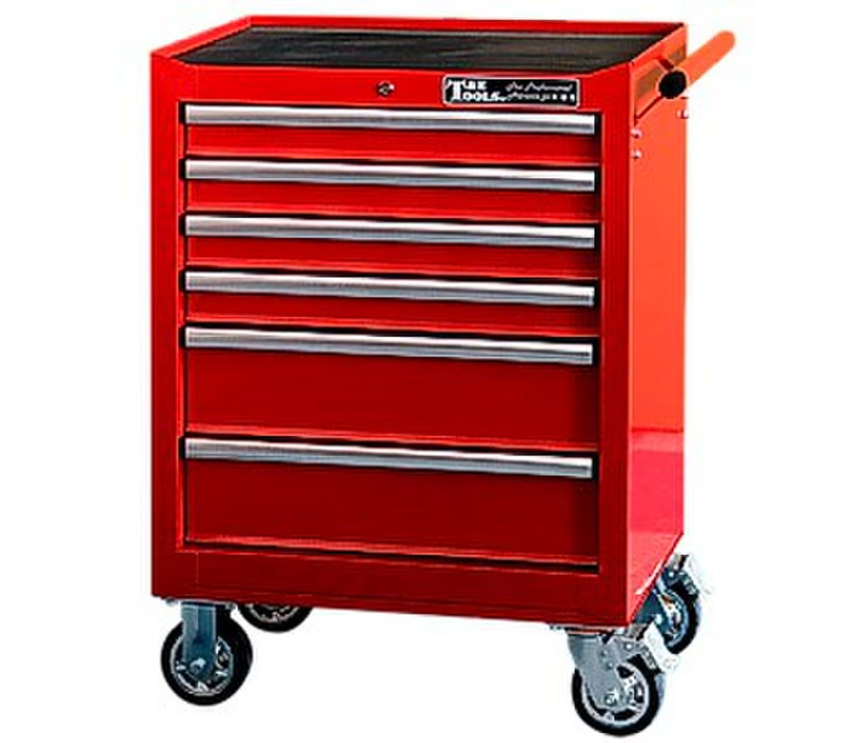 T&E 26" 6 Drawer Roller Cabinet - Red