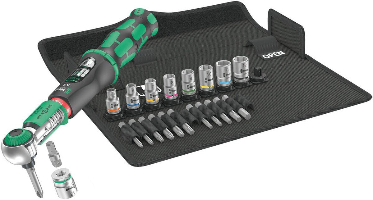 Wera 1/4" Hex Torque Wrench Set 23pc 2-12Nm Safe-Torque