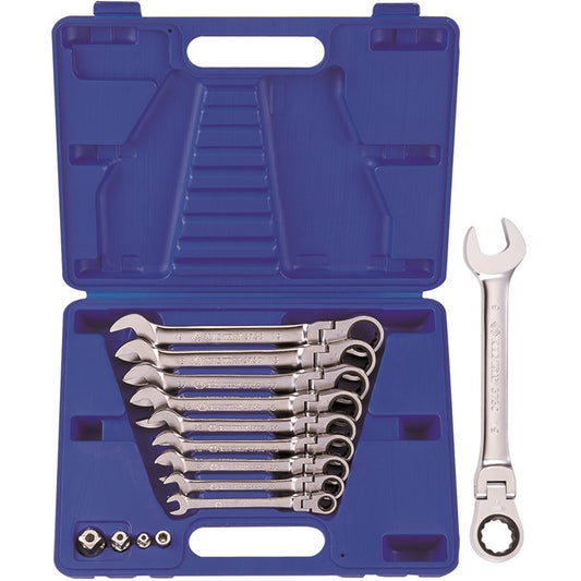 King Tony 12-Piece Flexible Speed Wrench Set – 8-19mm