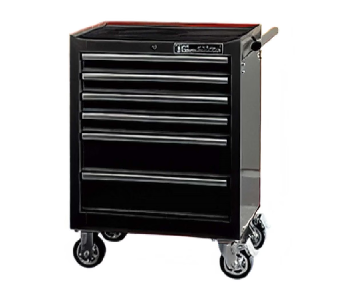 T&E 26" 6 Drawer Roller Cabinet - Black