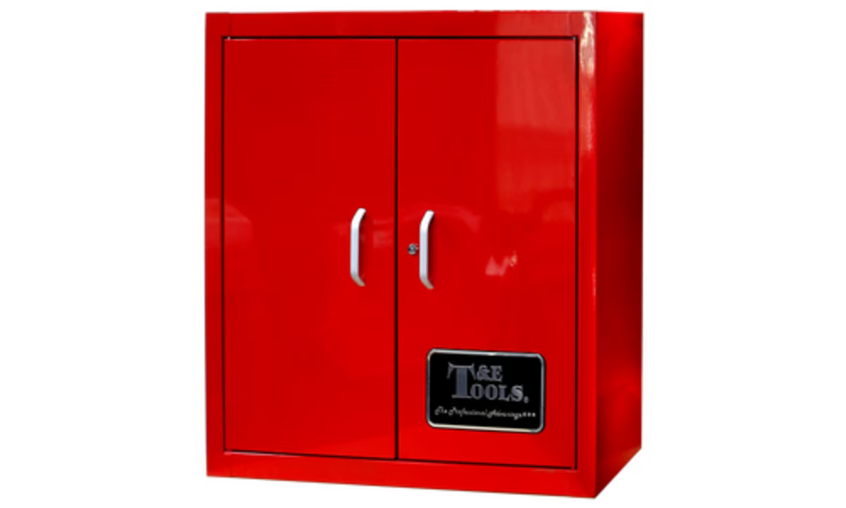 T&E 32" Wall Cabinet w/ Ball Bearing Drawer (Red)