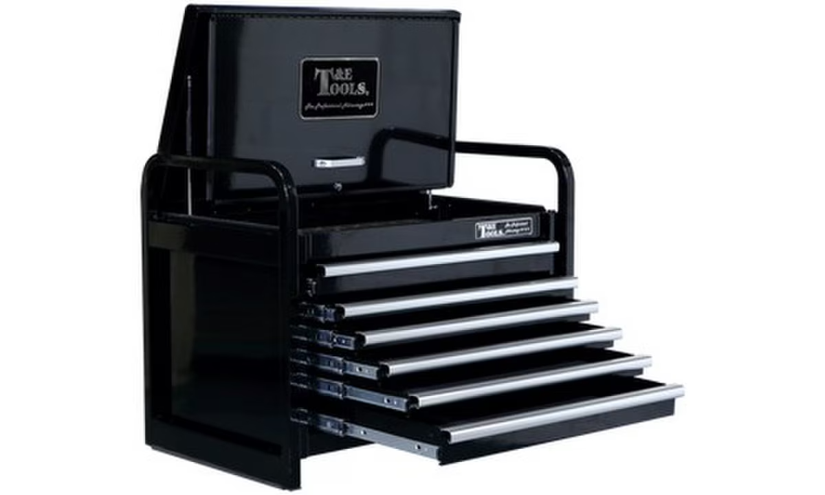 T&E 34" Heavy Duty Road Maintenance Tool Chest - Black