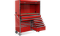 T&E 52" Tool Hutch & 12 Drawer Cabinet Combo - Red