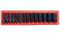 1/2" Dr. Metric Deep Impact Socket Set (12p), 14 Piece