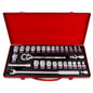 King Tony KT4030CR – 30-Piece 1/2″ Drive 12-Point Socket Wrench Set (10-30mm | 7/16″ – 1″)