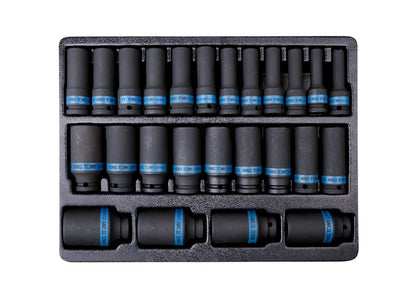 King Tony 1/2″ Drive Impact Deep Socket Set WithBonus Mini Socket Set