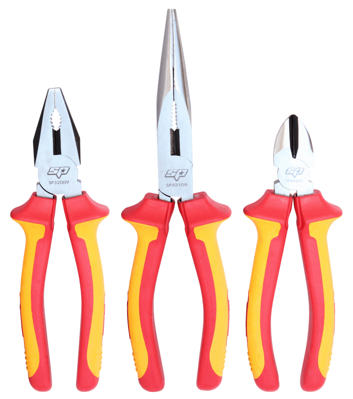VDE Insulated Plier/Cutter Set, 3 Piece