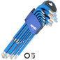 Metric Jumbo Magnetic Ball End Hex Key Set (Chrome/Blue), 13 Piece