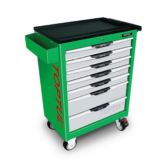 Toptul Tool Trolley 7 Draw Green 5xMedium 2xLarge Draws 687x459x857mm Toptul TCAC0701
