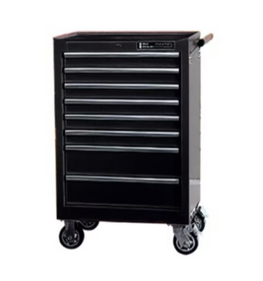 T&E 26" 8 Drawer Roller Cabinet - Black