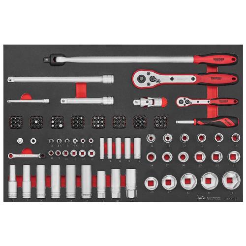 Teng 126pc Socket Set 1/4 & 1/2in Dr. (EVA)