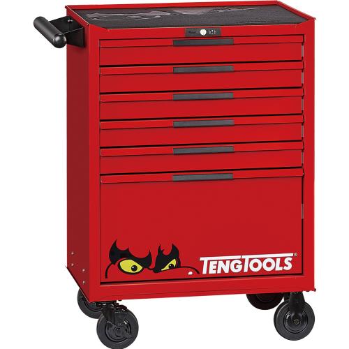Teng Pro35™ 26in ROLLER CABINET 6 Drawers Red