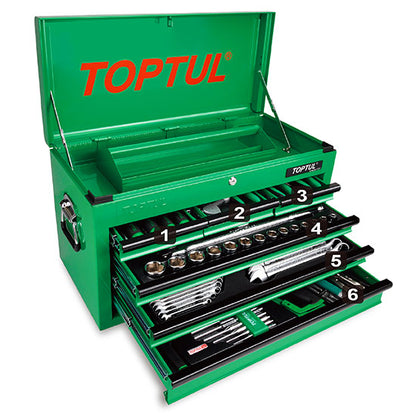 Toptul Tool Kit 120Pce C/w 6 Drawer Tool Chest Toptul GCBZ120A