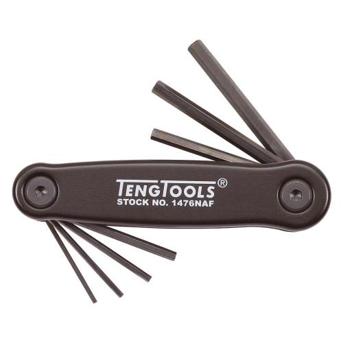 Teng 7pc Fold-Up AF Hex Key Set - 1/16-7/32in