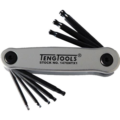 Teng 8pc TX Set With Ball Point End (Folding)