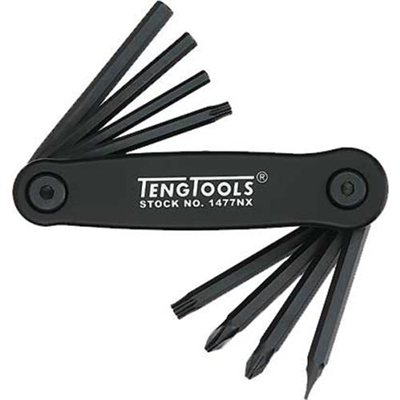 Teng 8pc Fold-Up Key Set - Ft/Ph/Pz/Hex/TX