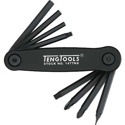Teng 8pc Fold-Up Key Set - Ft/Ph/Pz/Hex/TX