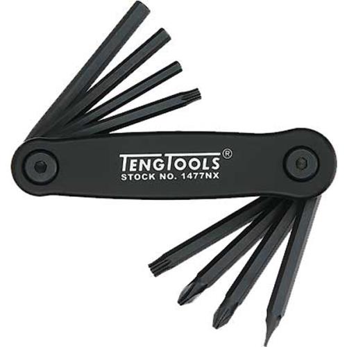 Teng 8pc Fold-Up Key Set - Ft/Ph/Pz/Hex/TX