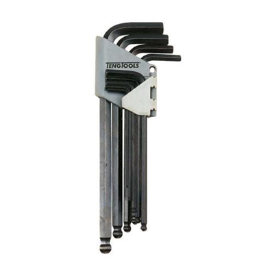 Teng 9pc Ball-End AF Hex Key Set - 5/64-3/8in