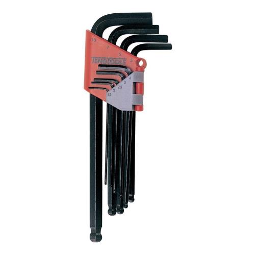 Teng 9pc Ball-End Metric Hex Key Set - 1.5-10.0mm