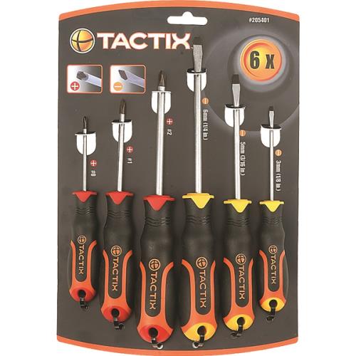 Tactix Screwdriver 6pc Set Slot & PH
