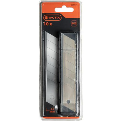 Tactix Knife Blade Snap-off 10pc 25mm