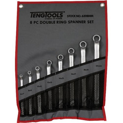 Teng 8pc Double off-Set Ring Spanner Set 6-22mm