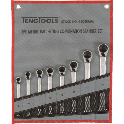 Teng 8pc Rev Ratchet Metric Spanner Set 8-19Metric