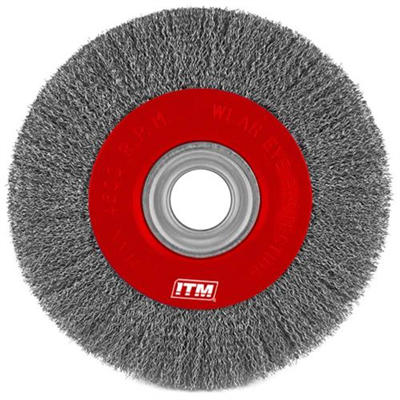 ITM Crimp Wire Wheel Brush Stainless Steel 200 x 20mm